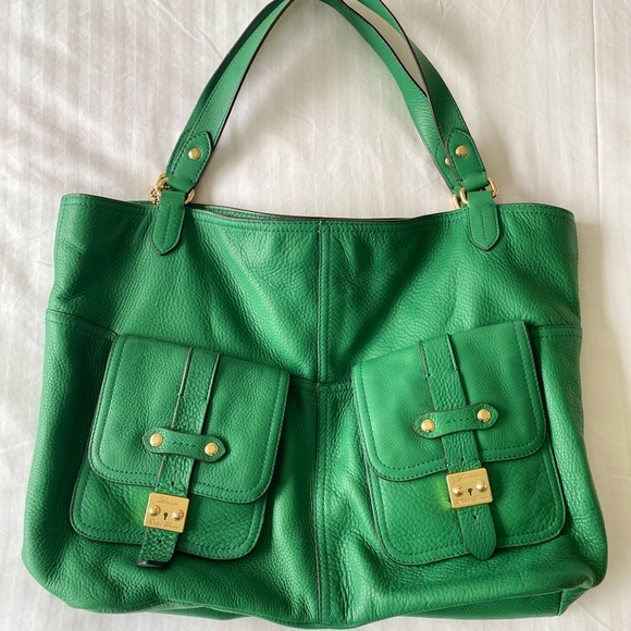 Ralph Lauren Bags Ralph Lauren Leather Tote Bag Green Poshmark